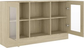 vidaXL Βιτρίνα Χρώμα Sonoma Δρυς 120 x 30,5 x 70 εκ. από Επεξ. Ξύλο