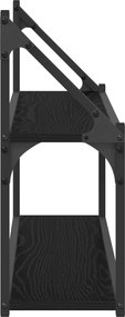 vidaXL Ράφι Τοίχου Επιτοίχιο Μαύρη δρυς 80 x 21 x 51 cm μέταλλο PB