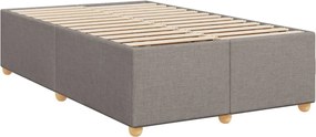 vidaXL Κρεβάτι Boxspring με Στρώμα Taupe 120x190 εκ. Υφασμάτινο
