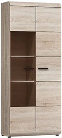 Lh-homefurniture Βιτρίνα 36134-LN-HV Φυσικό 80X194X37cm 36134-LNs-HV