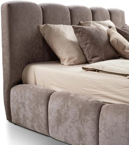 Επενδυμένο κρεβάτι  Poni-180 x 200-Μόκα