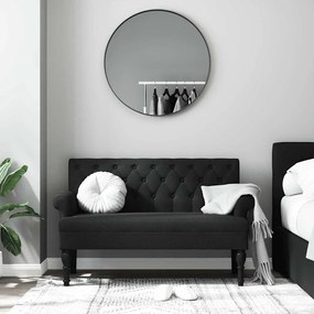 vidaXL Πάγκος με Πλάτη Μαύρο 120x62x75,5 εκ. Ύφασμα