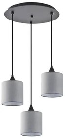 Κρεμαστό Φωτιστικό Οροφής Ύφασμα ADEPT H300 Φ35 Homelighting-77-9019-Γκρι 77-9019
