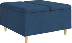 vidaXL Οθωμανό με Αποθηκευτικό Χώρο Μπλε 80 x 80 x 45 cm ύφασμα