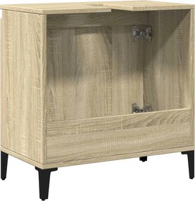 vidaXL Ντουλάπι Νιπτήρα Sonoma Δρυς 58x33x60 εκ. Επεξεργασμένο Ξύλο