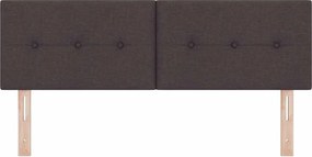 vidaXL Κεφαλάρι με κεφαλάρι Σκούρο Καφέ 144 cm Τεχνητό Δέρμα