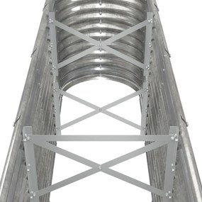 vidaXL Ζαρντινιέρα Ασημί 332x40x68 εκ. Γαλβανισμένος χάλυβας