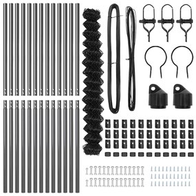 vidaXL Στύλος Περιφράξεων Γκρι 25 x 1,6 μ (60 x 60 mm πλέγμα)