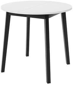 Τραπέζι Edmond 112, Άσπρο, Μαύρο, 77cm, 23 kg, Επιμήκυνση, Πλαστικοποιημένη μοριοσανίδα, Ξύλο | Epipla1.gr