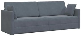 vidaXL Καναπές-κλίνες 2 σε 1 Σκούρος Γκρι 213x144x60 cm Βελούδο