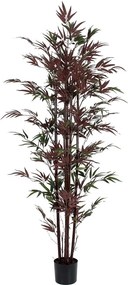 Τεχνητό Δέντρο Bloodleaf Bamboo 20039 170cm Green-Red Globostar Ύφασμα,Bamboo