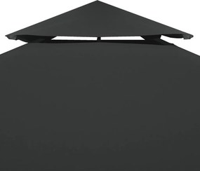 vidaXL Κάλυμμα για Κιόσκι 2 Επιπέδων Ανθρακί 4 x 3 μ. 310 γρ./μ²
