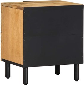 vidaXL Κομοδίνο καφέ 40x33x46 cm από μασίφ ξύλο Mango