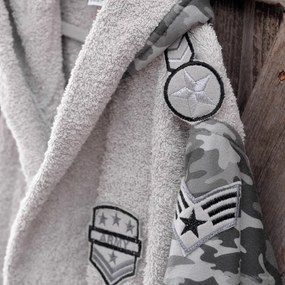 Παιδικό Μπουρνούζι Rythmos Army Grey