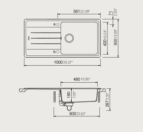 Νεροχύτης Schock Element Cristalite 31100-Mpez Skouro