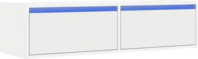 vidaXL Έπιπλο Τηλεόρασης με LED Λευκό 100X35,5x25 εκ.
