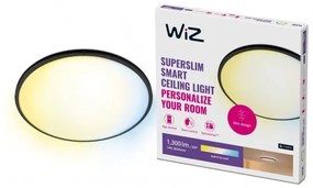 Έξυπνο Φωτιστικό Οροφής Πλαφονιέρα LED 14W 3CCT Dimmable Super Slim Wiz 929002685001 Μαύρο