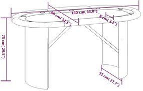 ΤΡΑΠΕΖΙ ΠΟΚΕΡ ΓΙΑ 10 ΠΑΙΚΤΕΣ ΠΡΑΣΙΝΟ 160 X 80 X 75 ΕΚ. 80408