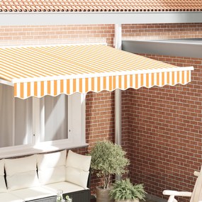 vidaXL Tέντα  για πλαίσιο 2.5 μ Κίτρινη και Λευκή 2.3x0.2 μ