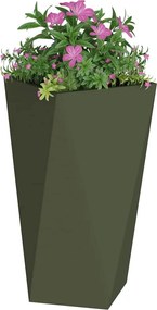 vidaXL Γλάστρα 2 pcs Ελιά Πράσινη 40 x 40 x 75 cm Ατσάλι