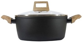 Κατσαρόλα Με Γυάλινο Καπάκι Earth Φ20cm 01-10201 Black Estia 20cm Aluminium