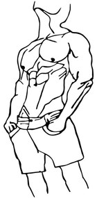 Διακοσμητικό Τοίχου Cool Man 279ENZ1879 32x69cm Black Wallity Μέταλλο