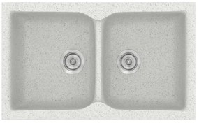 Sanitec Classic 340 Granite White Ένθετος Νεροχύτης 80cm
