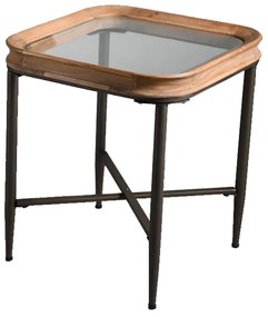 Liberta MARAIS SIDE TABLE ΦΥΣΙΚΟ ΜΑΥΡΟ 45x45xH51,5cm 45x45xH51,5cm 04-1156