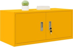 vidaXL Ντουλάπι αποθήκευσης Χαμομηλί κίτρινο 90 x 40 x 40 εκ Ατσάλι