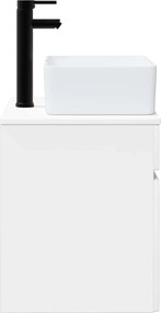 vidaXL Επιτοίχιος νιπτήρας βανίλιας Λευκό 49 x 41 x 63 εκ.
