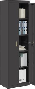 vidaXL Ντουλάπι αποθήκευσης Μαύρο 60 x 40 x 200 εκ Ατσάλι