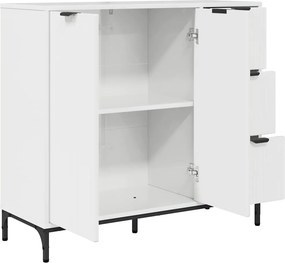 vidaXL Πλαϊνό γραφείο Υψηλής γυαλάδας λευκό 89,5 x 33 x 82 εκ.