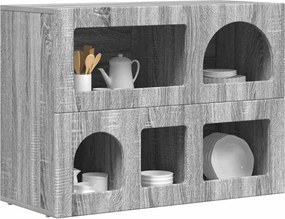 vidaXL Πλαϊνό γραφείο ELST Γκρίζο Σονομα 80.5 x 35 x 59 εκ.