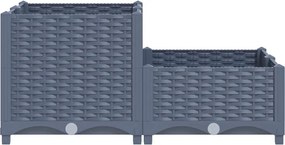 vidaXL Ζαρντινιέρα 80 x 80 x 38 εκ. από Πολυπροπυλένιο