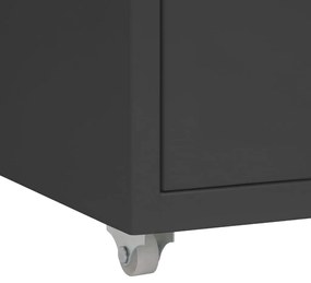 vidaXL Αρχειοθήκη Φορητή Ανθρακί 28 x 41 x 69 εκ. Μεταλλική