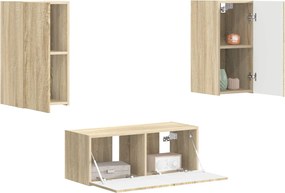vidaXL Σετ επίπλου τηλεόρασης 2 pcs Δρύς Sonoma Επεξεργασμένο ξύλο