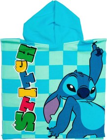 Παιδικό Πόντσο (50x100) Dimcol Lilo & Stitch 196 Aqua-Sky Blue