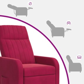 vidaXL Αναπαυτική Καρέκλα Κόκκινο Βελούδο