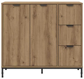 vidaXL Πλαϊνό γραφείο με συρτάρι artisan δρυς 89.5 x 33 x 82 εκ.