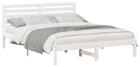 vidaXL Σκελετός Κρεβατιού Λευκό 160 x 200 cm Μασίφ ξύλο πεύκου