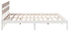 vidaXL Σκελετός Κρεβατιού Λευκό 180 x 200 cm Μασίφ ξύλο πεύκου