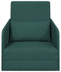 vidaXL Καρέκλα Κρεβάτι 2-σε-1 Σκούρο Πράσινο 65 x 80 x 83 εκ. Ύφασμα.