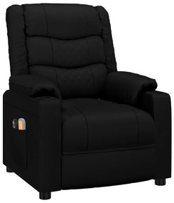 vidaXL Πολυθρόνα Μασάζ Ηλεκτρική Μαύρο από Συνθετικό Δέρμα