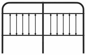 vidaXL Κεφαλάρι Μαύρο 180 εκ. Μεταλλικό