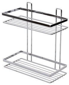 ESTIA ΕΤΑΖΕΡΑ ELEGANT ΜΕΤΑΛΛΙΚΗ ΙΣΙΑ 2 ΘΕΣΕΩΝ 27x25x12.5cm ΧΡΩΜΙΟΥ