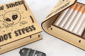 Σετ των 2 Intra απο ξύλο plywood 3mm-4mm πάχος – Κουτί αποθήκευσης καπνίσματος | Αρχείο CNC Δίασταση  20x20 cm INTRAFABR-120416718