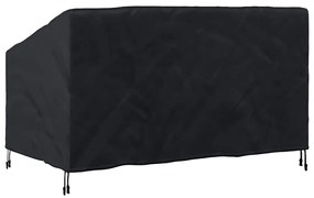 vidaXL Κάλυμμα Παγκάκι Κήπου Μαύρο 160 x 100 x 61 / 89 εκ Ύφασμα 600D