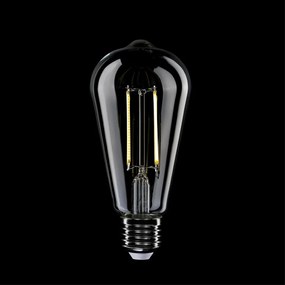 LED Filament Λαμπτήρας N02 Αχλάδι ST64 Διαφανής 7W 806Lm E27 3500K Dimmable