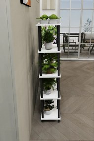 Stewehome πολυόροφος σταντ για γλάστρες με ράφια από λευκή μελαμίνη