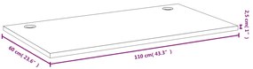 vidaXL Επιφάνεια Γραφείου 110 x 60 x 2,5 εκ. από Μπαμπού